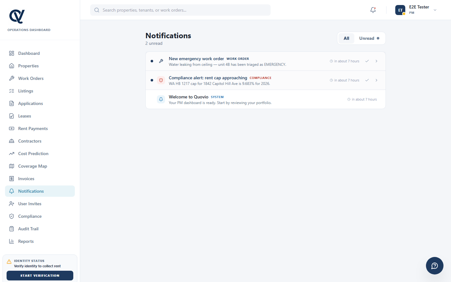 Real-time notifications from triage